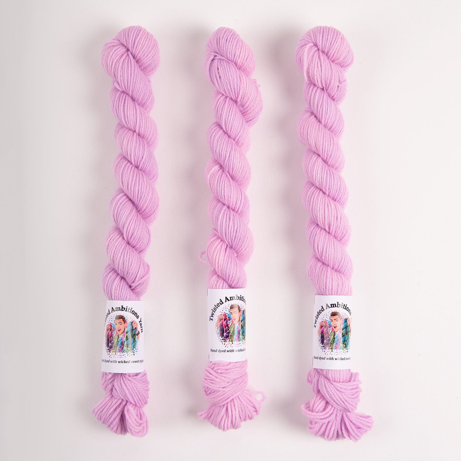 Twisted Ambitions SWEET SOCK MINI - ORCHID Merino wool Nylon Fingering pink Yarn