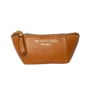 Re:Designed PROJECT 35 - BURNED TAN - SHORT ZIP POUCH brown Project Bags