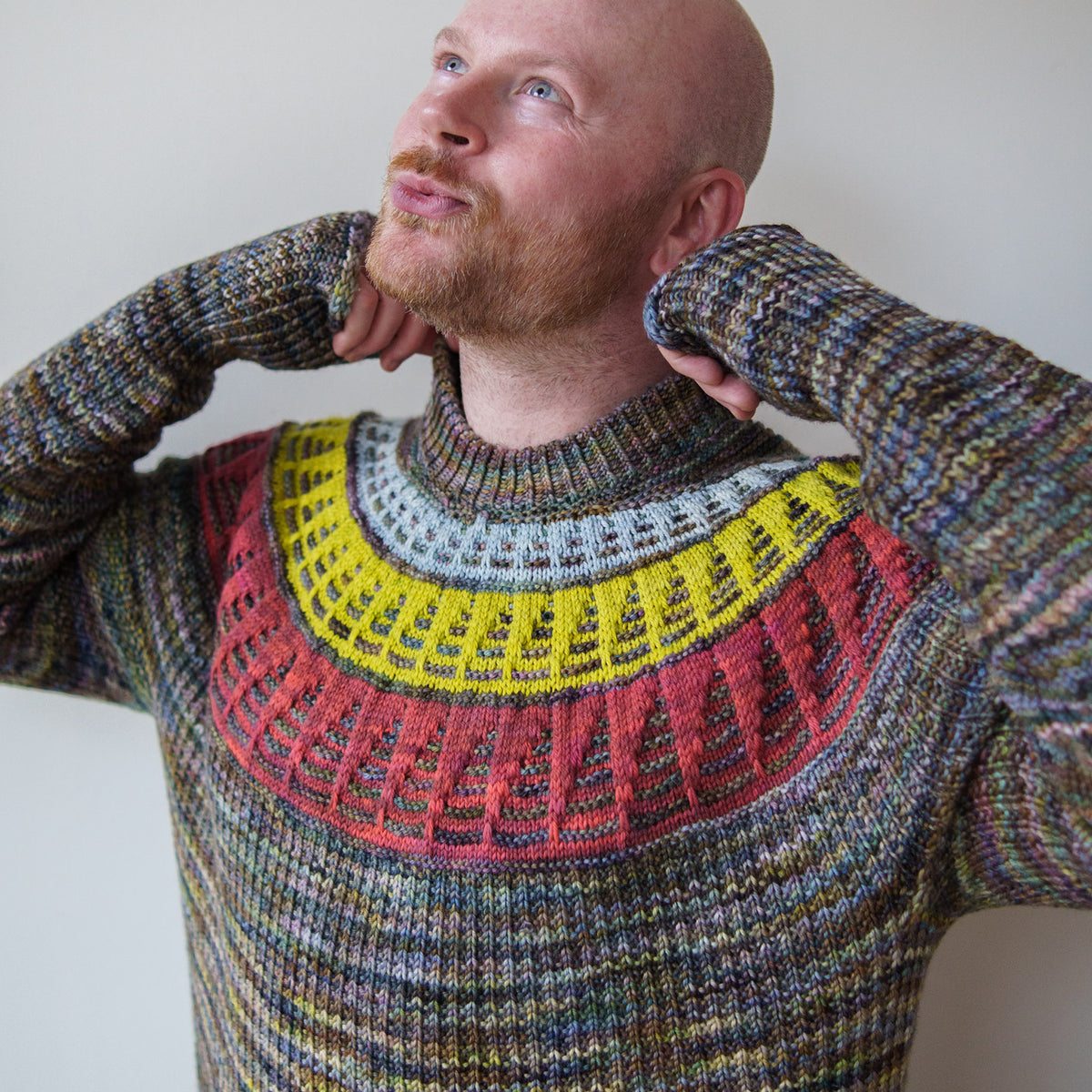 PAINTING TRIANGLES SWEATER - DRAWING IN CHARCOAL