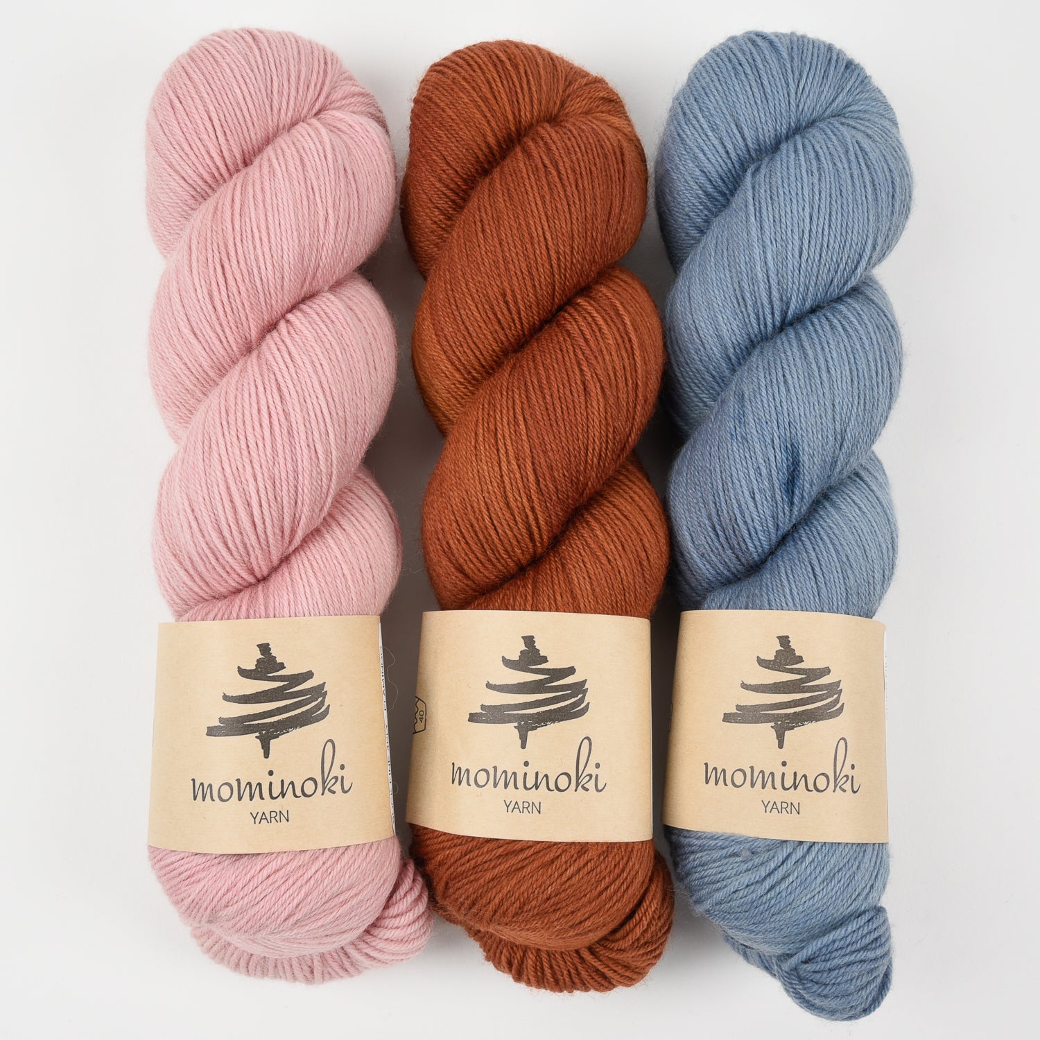 Mominoki Yarn PASTEL BRICK Merino wool Polyamide Fingering Quick Kits