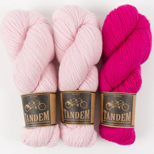 West Wool WESTKNITS KIT - PASTEL FUCHSIA Merino wool DK Westknits Kits