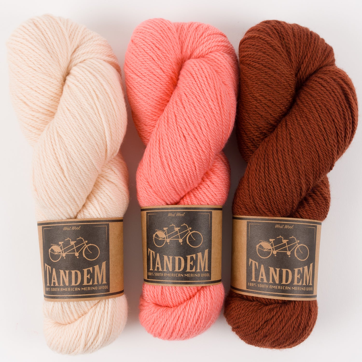 West Wool PEACH FLAMINGO Merino wool DK Quick Kits
