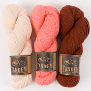 West Wool PEACH FLAMINGO Merino wool DK Quick Kits