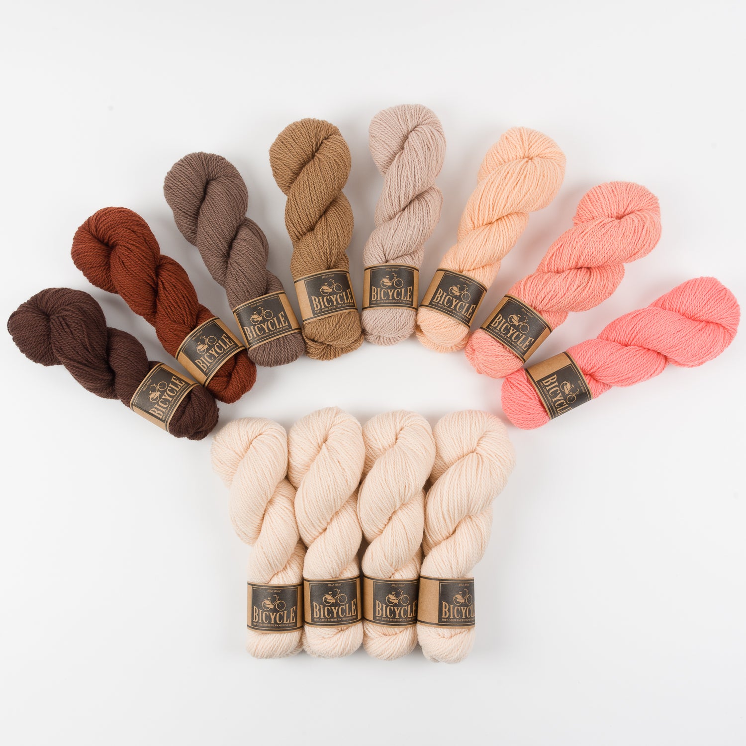 West Wool PEACHY FLAMINGO Merino wool Fingering Quick Kits