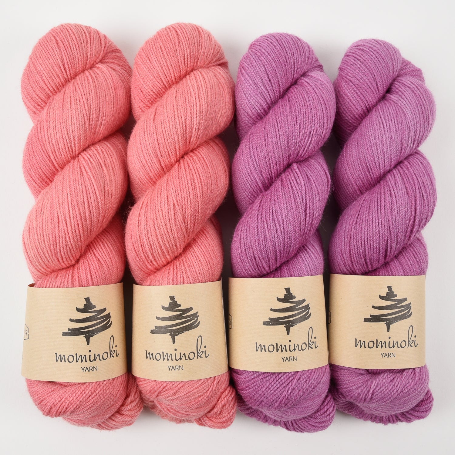 Mominoki Yarn PINK BERRIES Merino wool Polyamide Fingering Quick Kits