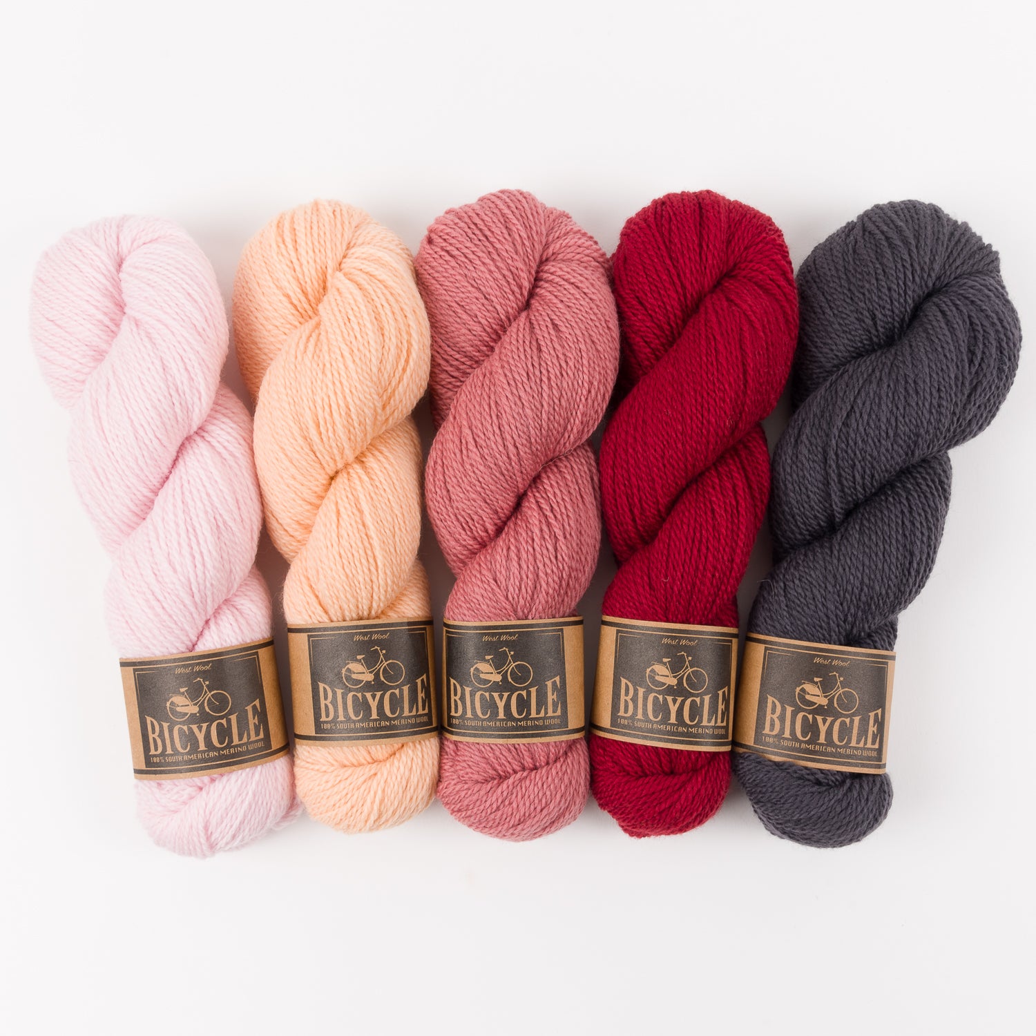 West Wool PINK CANALS Merino wool Fingering Quick Kits