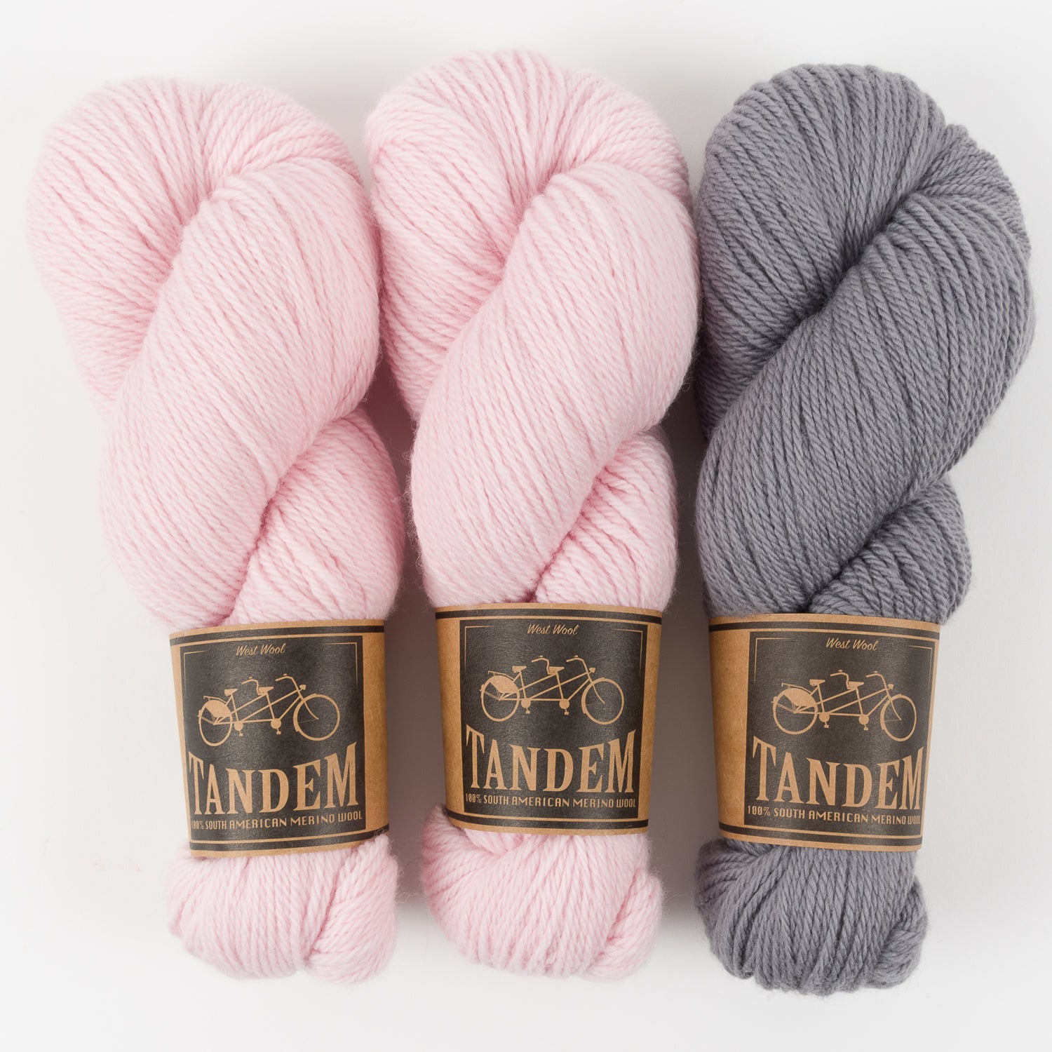 West Wool PINK SNOW Merino wool DK Quick Kits