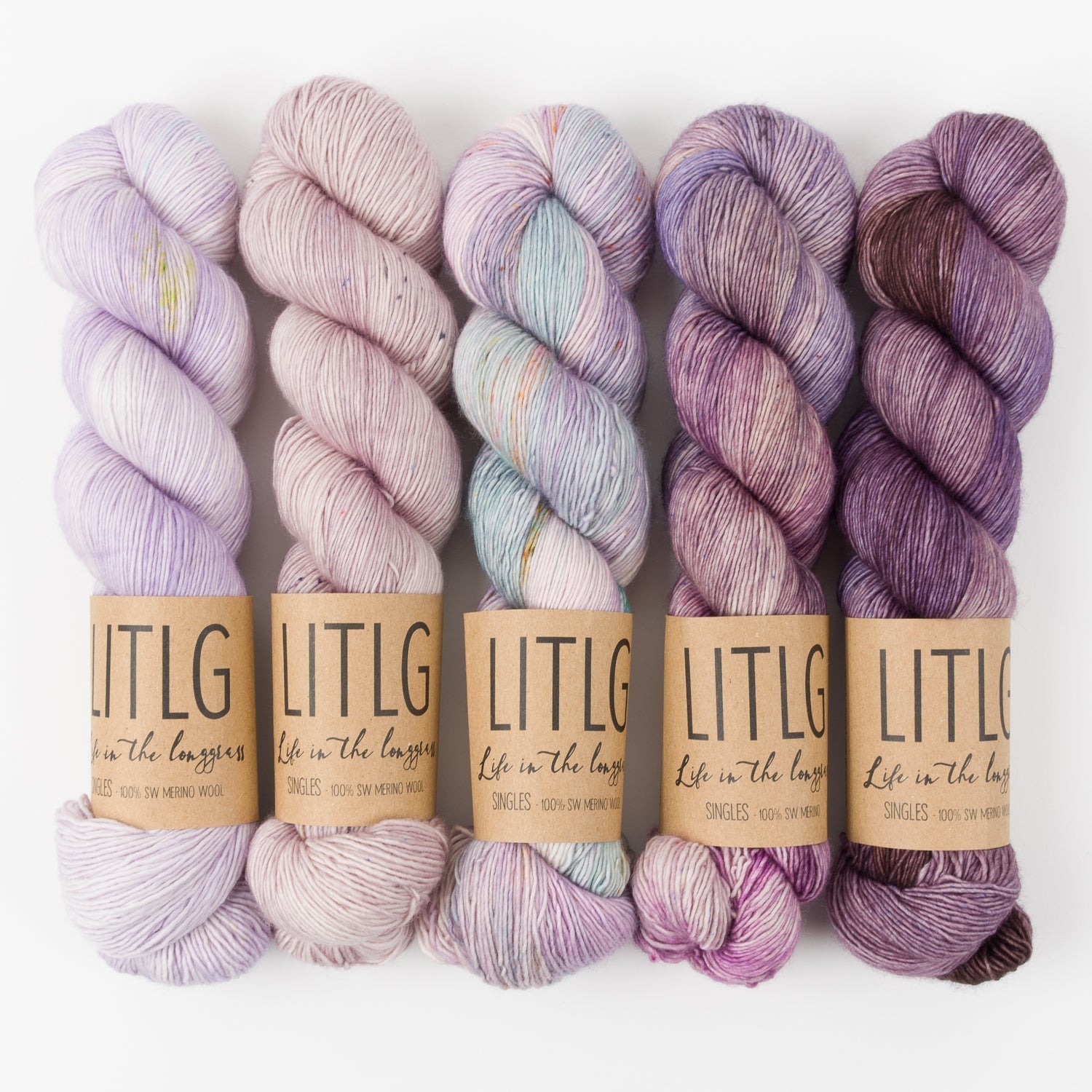 Life in The Long Grass WESTKNITS KIT - POLAR CRUSH Merino wool Fingering purple pink Westknits Kits