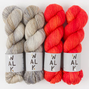 WALK Collection POMODORO POP Merino wool Fingering Quick Kits