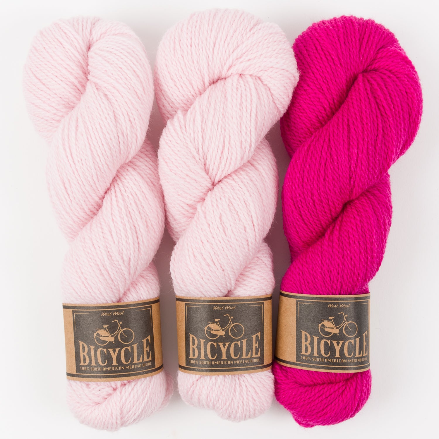West Wool POWDERED FUCHSIA Merino wool Fingering Quick Kits