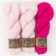 West Wool POWDERED FUCHSIA Merino wool Fingering Quick Kits