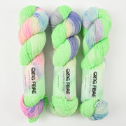 Qing Fibre DASHING SASSY - PRAYING MANTIS Merino wool Fingering green Yarn