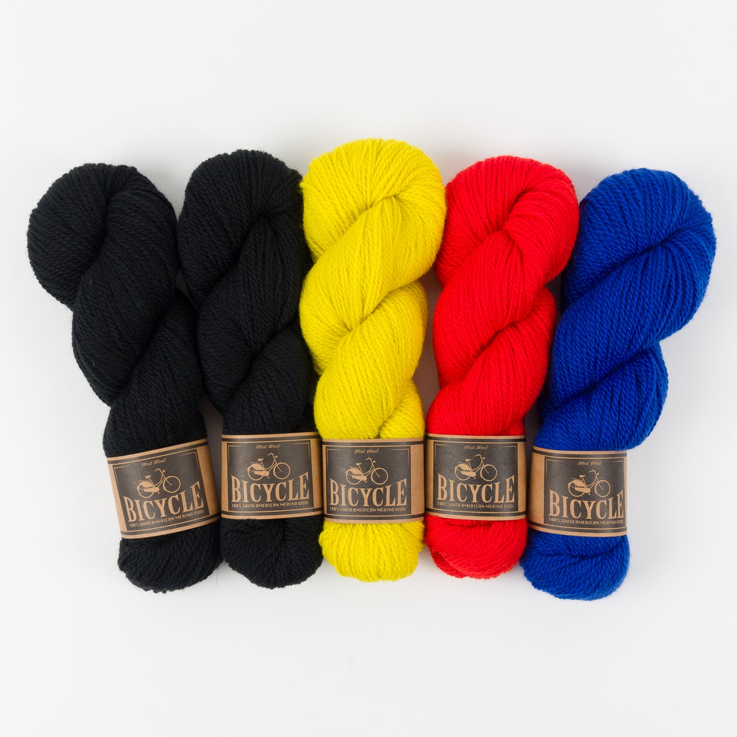 West Wool PRIMARY BLACK Merino wool Fingering Quick Kits