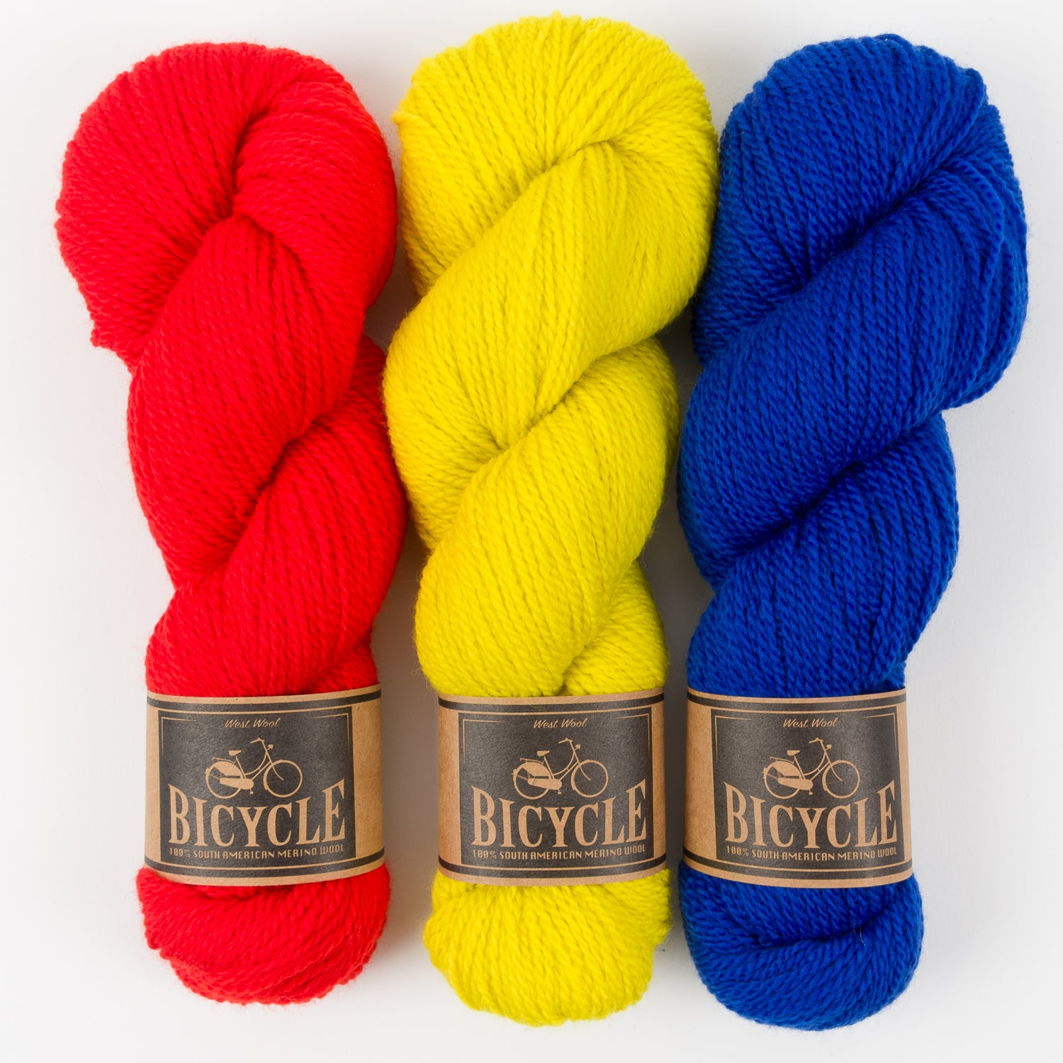 West Wool PRIMARY PUNCH Merino wool Fingering Quick Kits