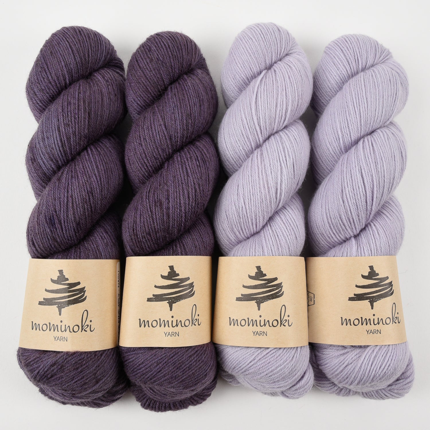 Mominoki Yarn PRINCESS EGGPLANT Merino wool Polyamide Fingering Quick Kits
