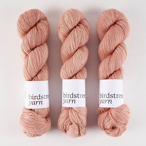 Birdstreet Yarn BIRDSTREET BFL - GEUM BFL Wool Blue Faced Leicester Nylon Fingering pink Yarn