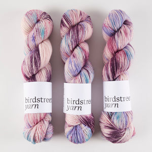 Birdstreet Yarn BIRDSTREET BFL - SOUL SISTA BFL Wool Blue Faced Leicester Nylon Fingering pink Yarn