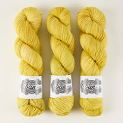 The Urban Purl LUX HI TWIST - EQUINOX Merino wool Silk Fingering yellow Yarn