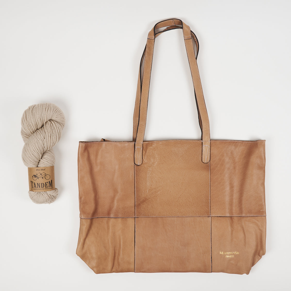 PROJECT 19 - TAUPE - SOFT LEATHER SHOPPER BAG