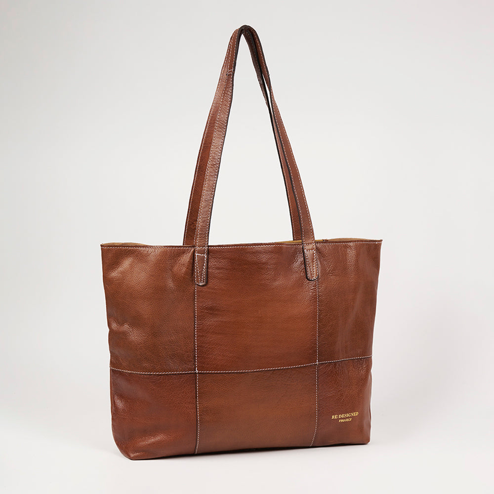 PROJECT 19 - WALNUT - SOFT LEATHER SHOPPER BAG