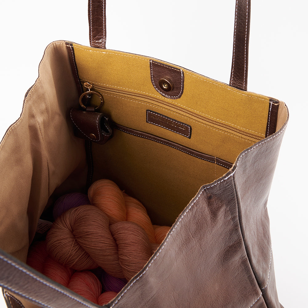 PROJECT 19 - WOODSMOKE - SOFT LEATHER SHOPPER BAG