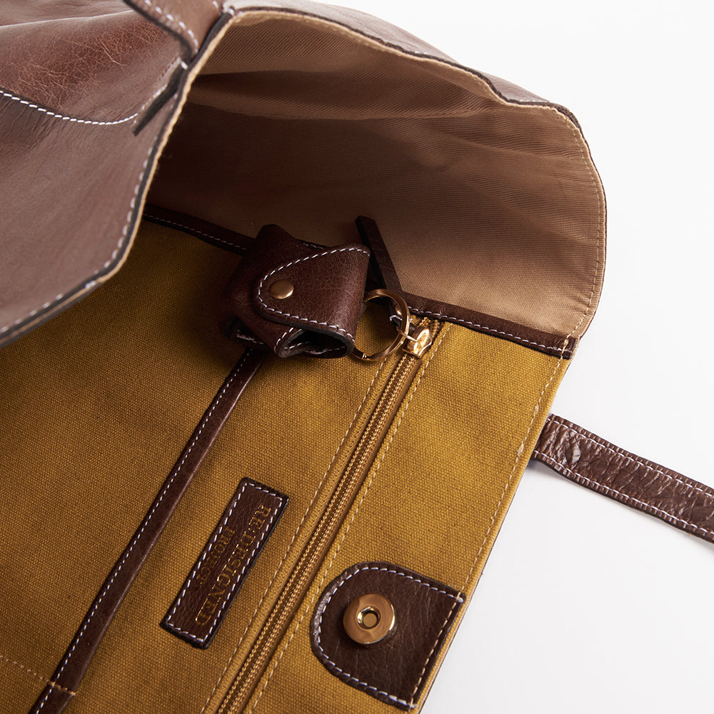 PROJECT 19 - WOODSMOKE - SOFT LEATHER SHOPPER BAG