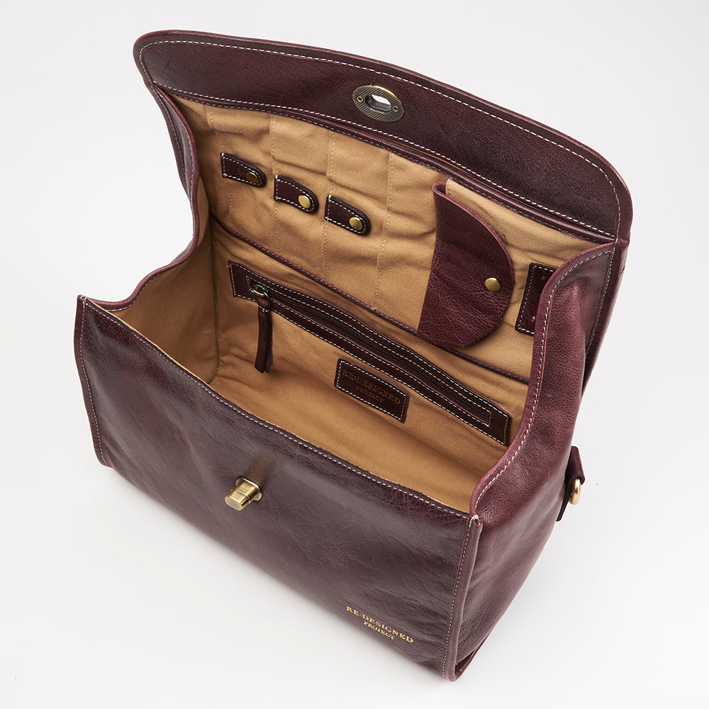 小物 FUTURE ARCHIVE / RHINE STONEBELT BROWN PROJECT 74 - DARK CHERRY - SMALL BUCKLE PROJECT ORGANISER