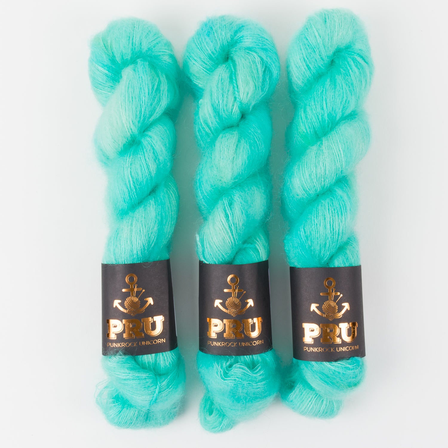 Punk Rock Unicorn MOE - BRIGHT AQUA Kid Mohair Silk Lace turquoise Yarn