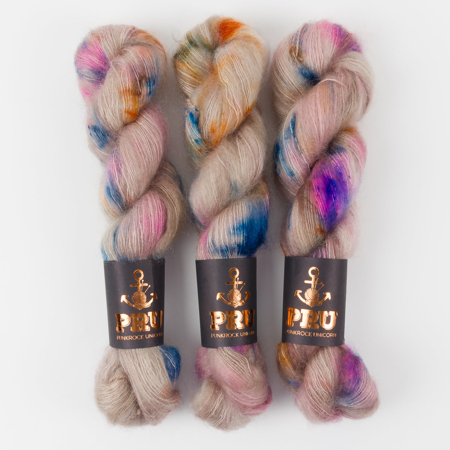 Punk Rock Unicorn MOE - HOUDINI Kid Mohair Silk Lace beige multicolour Yarn