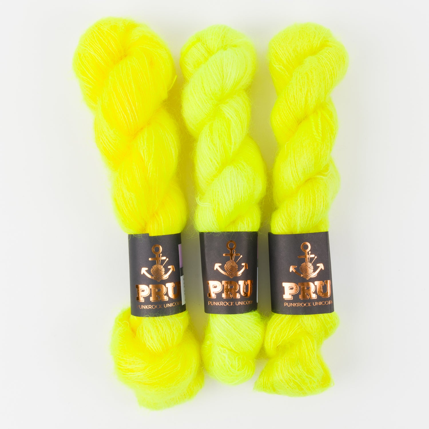 Punk Rock Unicorn MOE - SUNNY Kid Mohair Silk Lace yellow neon Yarn