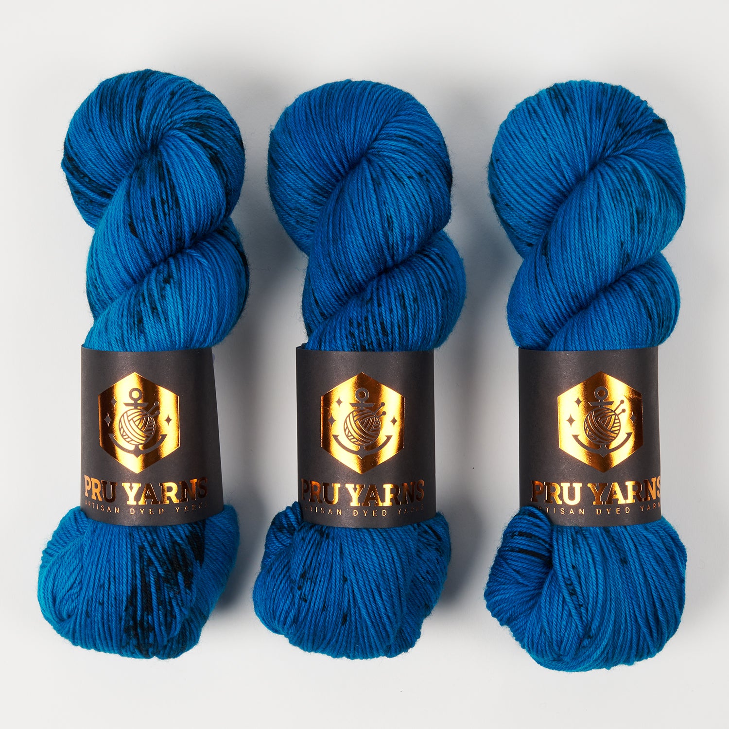 Punk Rock Unicorn SOUL - BLACK ICE Merino wool Nylon Fingering  Sock blue Yarn