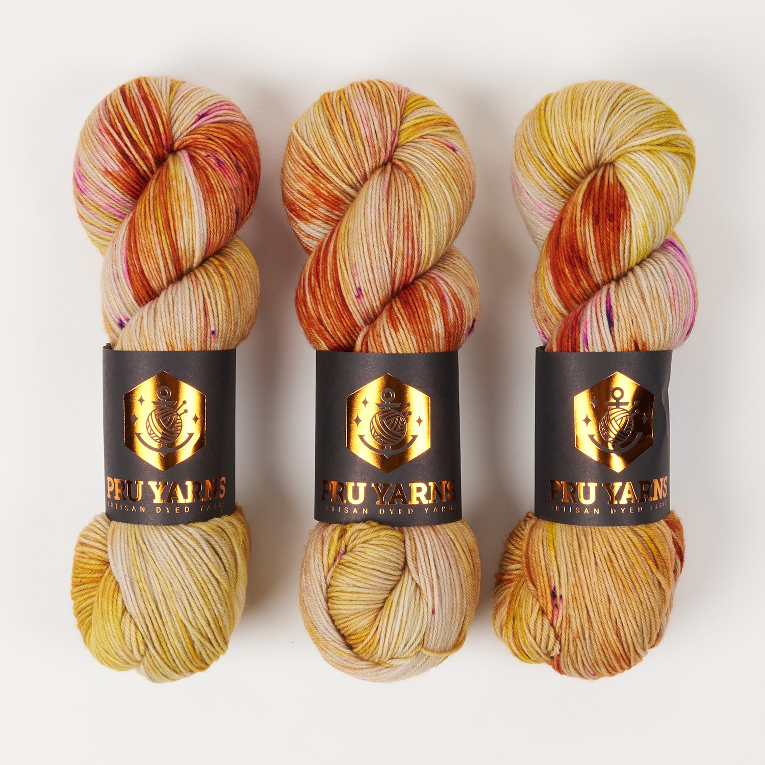 Punk Rock Unicorn SOUL - COATED Merino wool Nylon Fingering  Sock orange Yarn