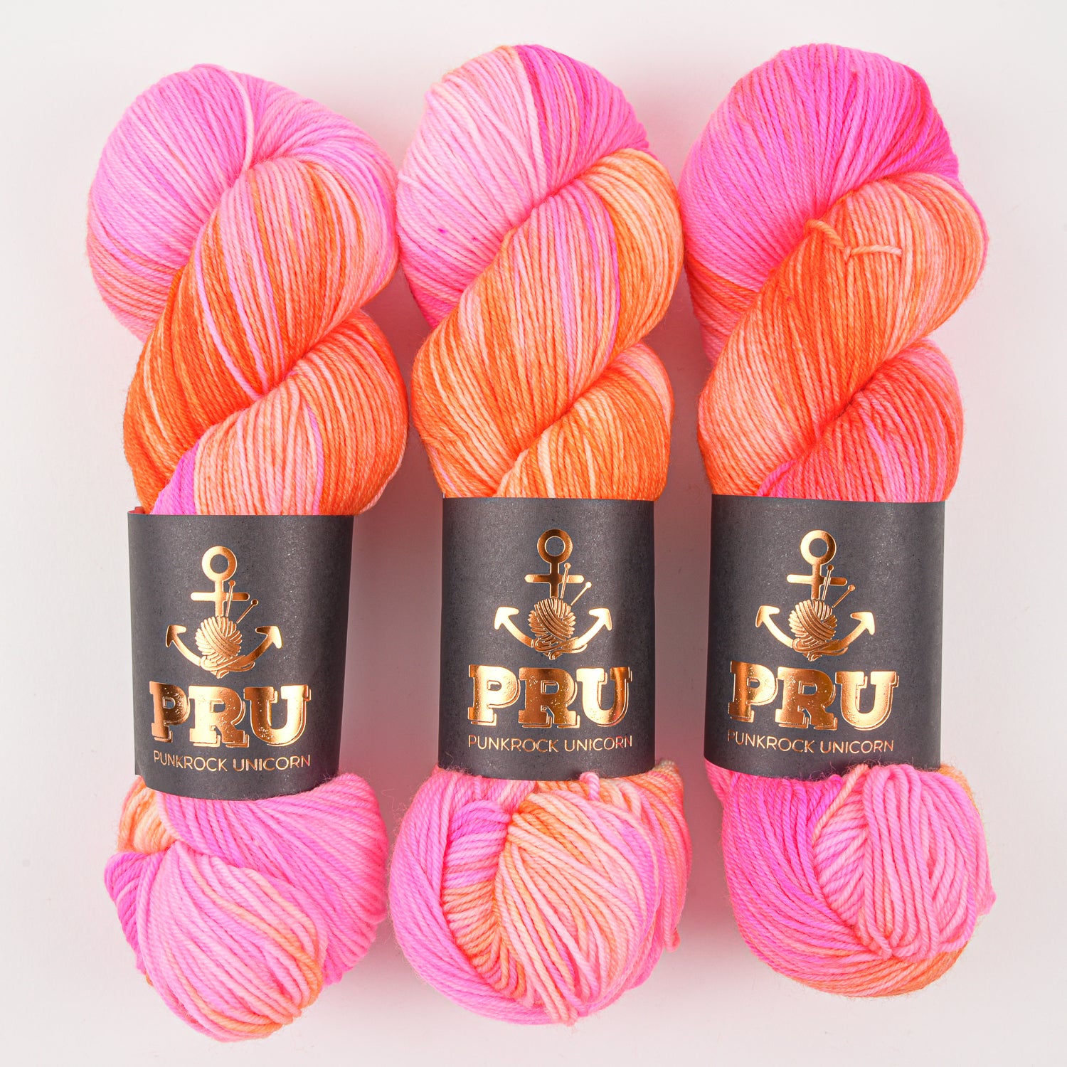 Punk Rock Unicorn SOUL - MADRID Merino wool Nylon Fingering  Sock pink multicolour Yarn