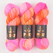 Punk Rock Unicorn SOUL - MADRID Merino wool Nylon Fingering  Sock pink multicolour Yarn