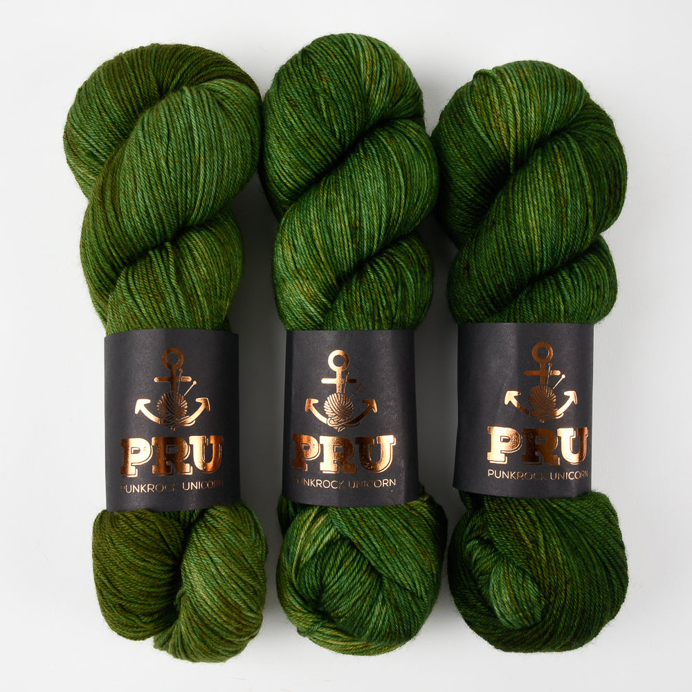 Punk Rock Unicorn SOUL - AVOCADO Merino wool Nylon Fingering  Sock green Yarn