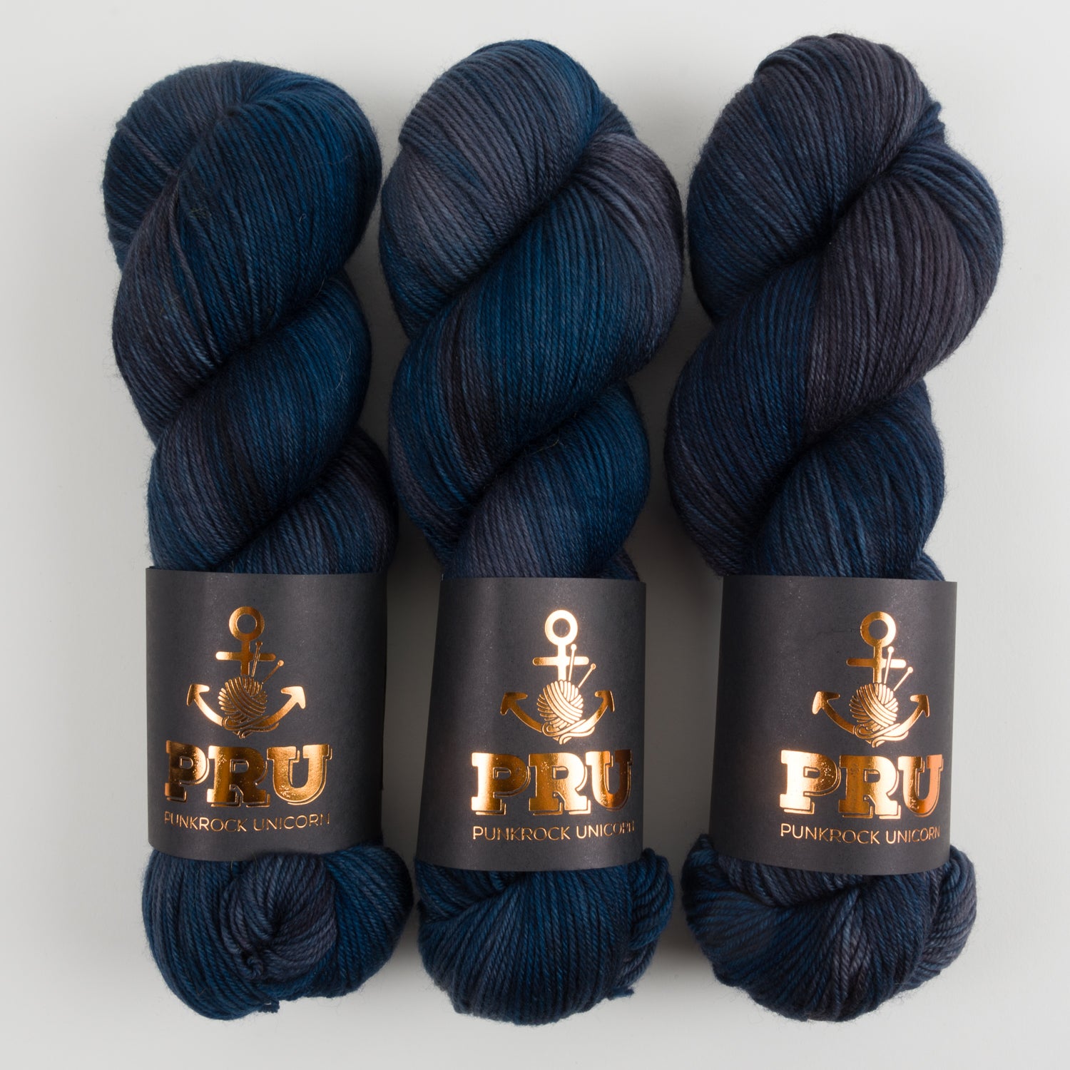 Punk Rock Unicorn SOUL - ATLANTIC Merino wool Nylon Fingering  Sock blue Yarn