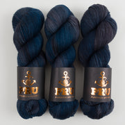 Punk Rock Unicorn SOUL - ATLANTIC Merino wool Nylon Fingering  Sock blue Yarn