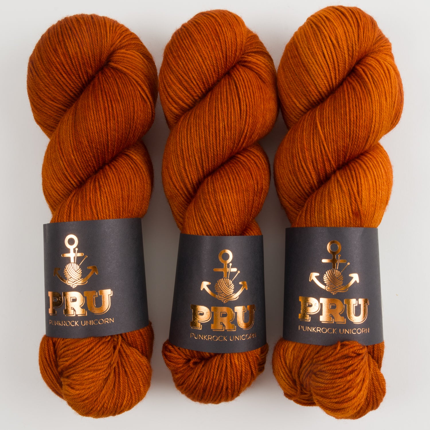 Punk Rock Unicorn SOUL - AVOCADO PIT Merino wool Nylon Fingering  Sock orange Yarn