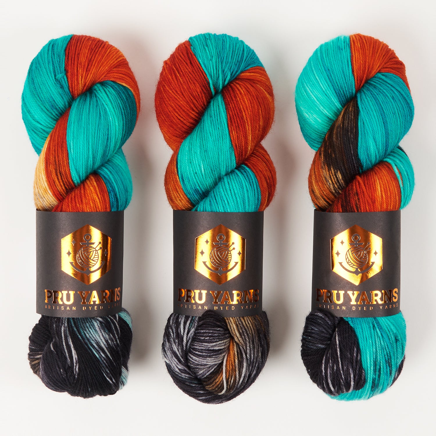 Punk Rock Unicorn SOUL - BANGKOK Merino wool Nylon Fingering  Sock multicolour black Yarn