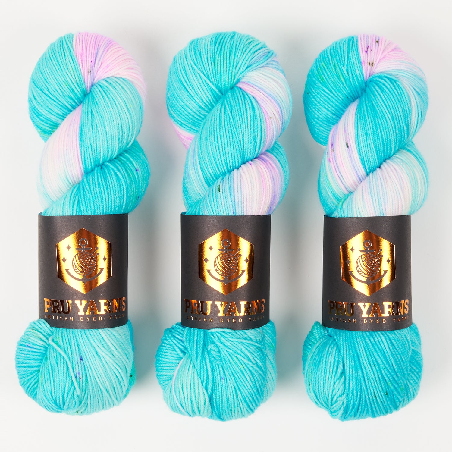 Punk Rock Unicorn SOUL - BIKINI BOTTOM Merino wool Nylon Fingering  Sock turquoise neon Yarn