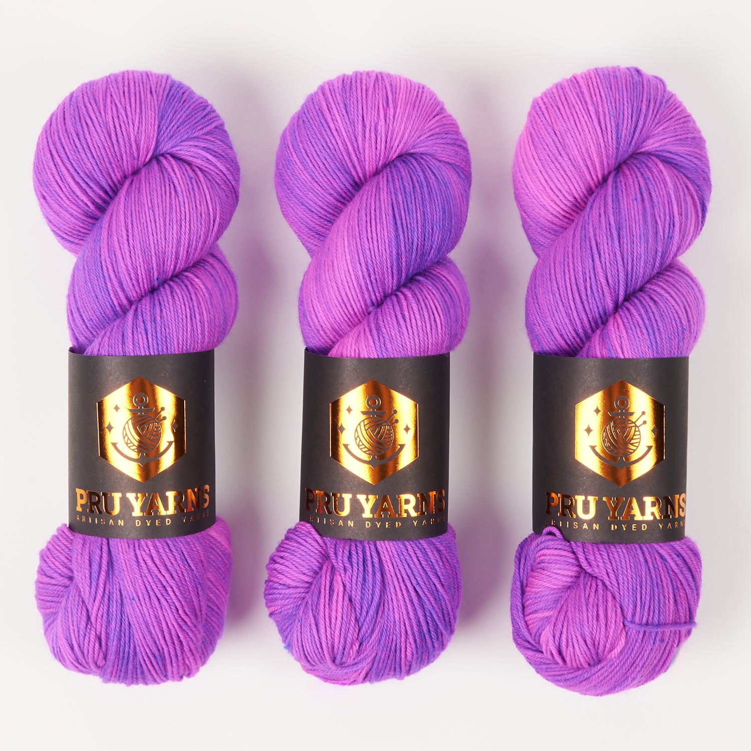 Punk Rock Unicorn SOUL - BRAUSE Merino wool Nylon Fingering  Sock purple neon Yarn
