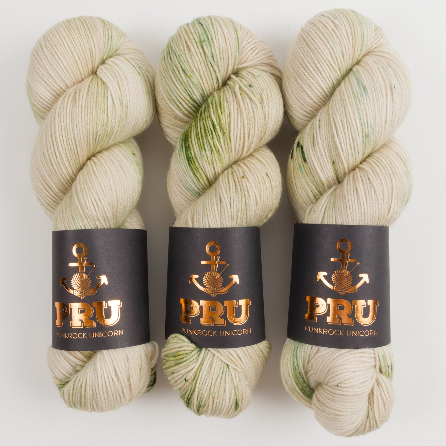 Punk Rock Unicorn SOUL - BASIL OATS Merino wool Nylon Fingering  Sock cream Yarn