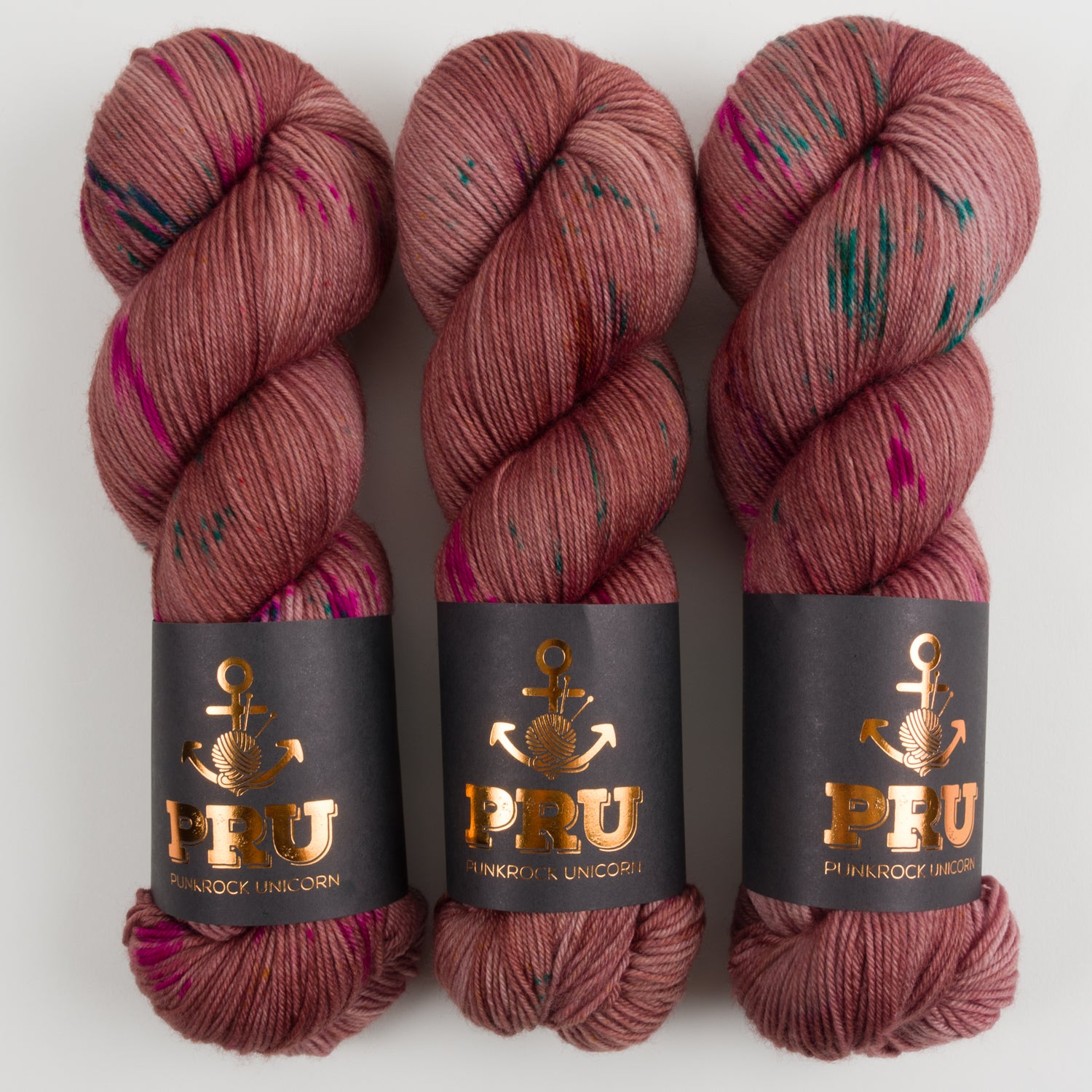 Punk Rock Unicorn SOUL - BOUDOIR SPEX Merino wool Nylon Fingering  Sock red Yarn