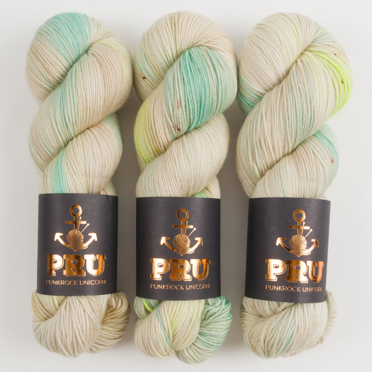 Punk Rock Unicorn SOUL - BREEZE Merino wool Nylon Fingering  Sock cream Yarn