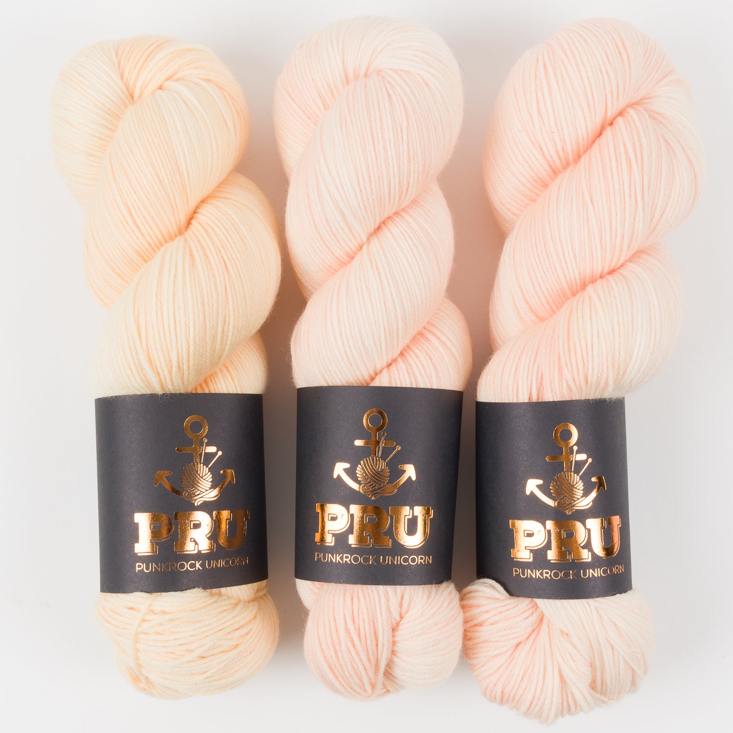Punk Rock Unicorn SOUL - CREAMSICLE Merino wool Nylon Fingering  Sock cream peach Yarn