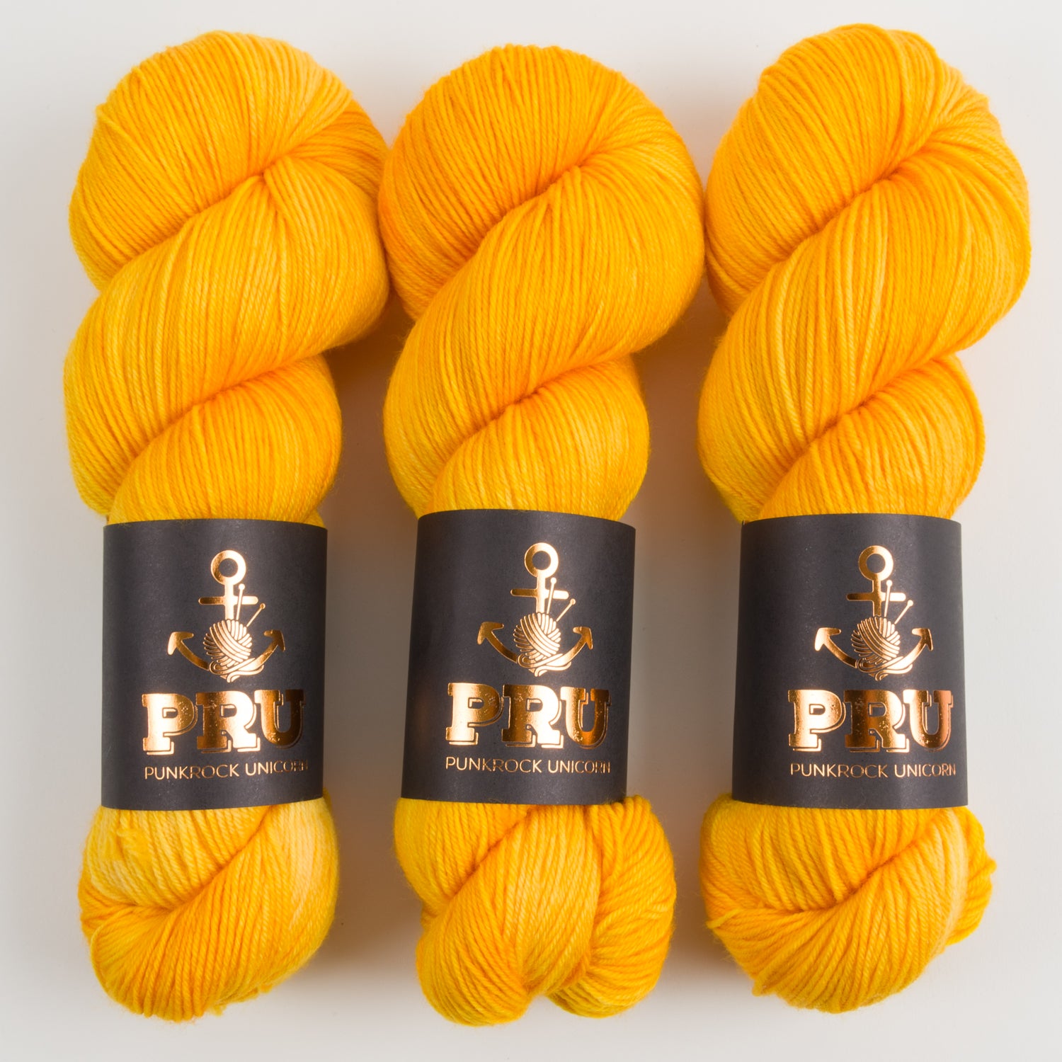 Punk Rock Unicorn SOUL - DAFFODIL Merino wool Nylon Fingering  Sock yellow Yarn