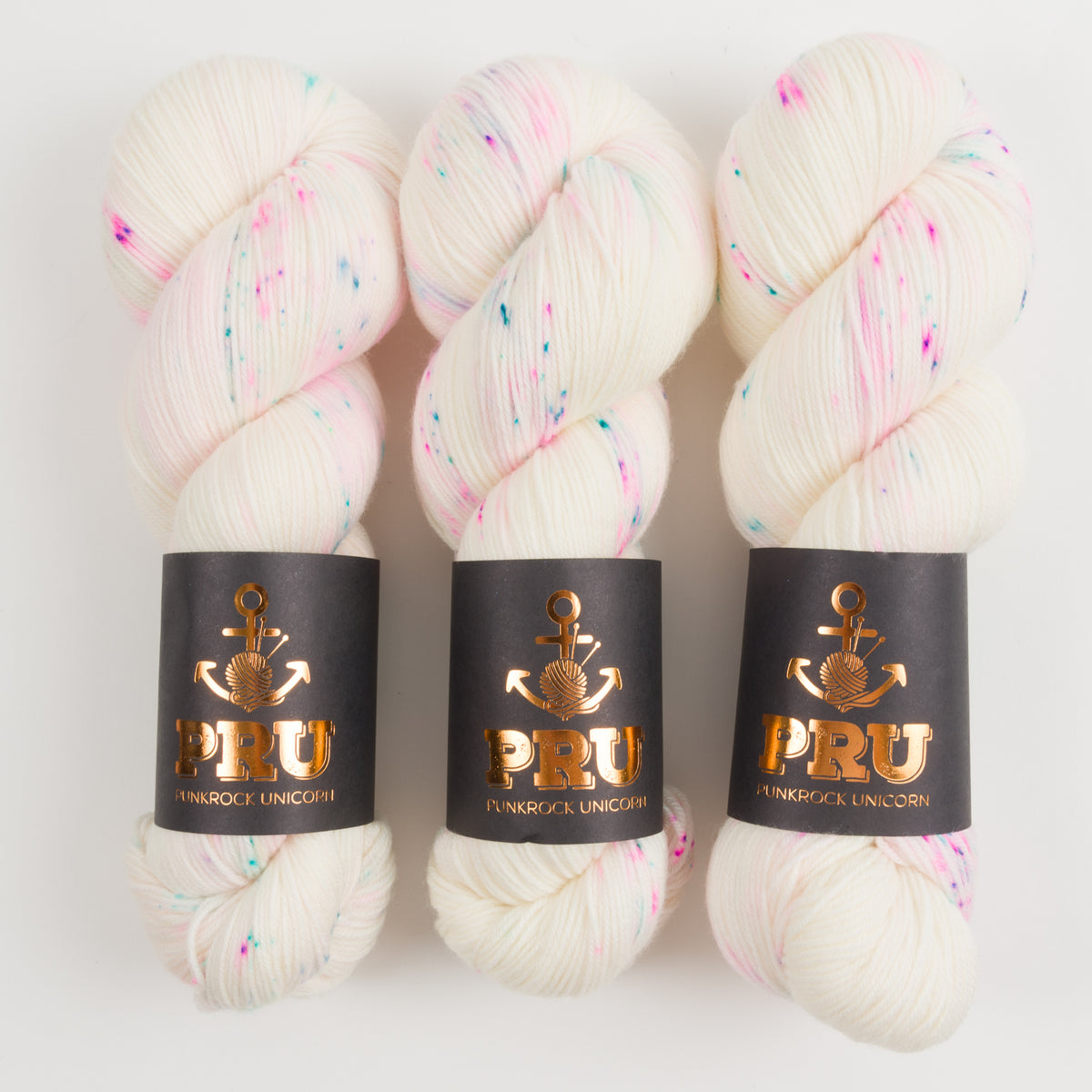 Punk Rock Unicorn SOUL - DREAMER Merino wool Nylon Fingering  Sock white Yarn