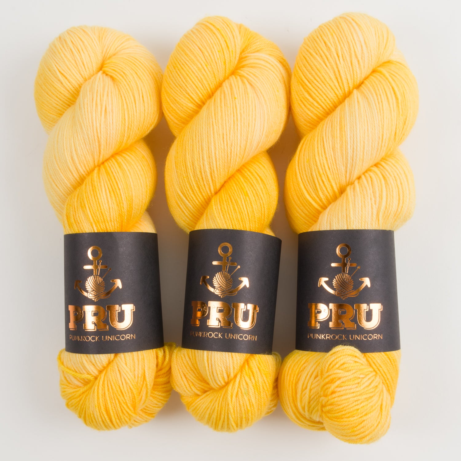 Punk Rock Unicorn SOUL - EGGNOG Merino wool Nylon Fingering  Sock yellow Yarn