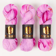 Punk Rock Unicorn SOUL - FLIEDER SPEX PINK Merino wool Nylon Fingering  Sock pink Yarn