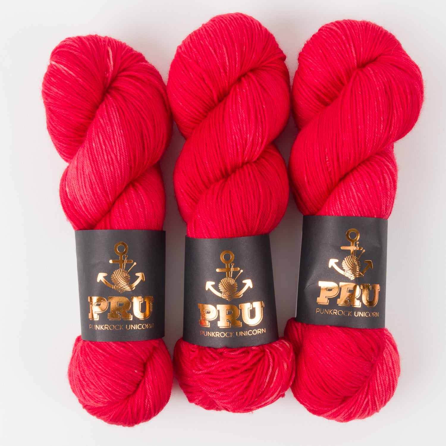 Punk Rock Unicorn SOUL - LIPSTICK Merino wool Nylon Fingering  Sock red Yarn